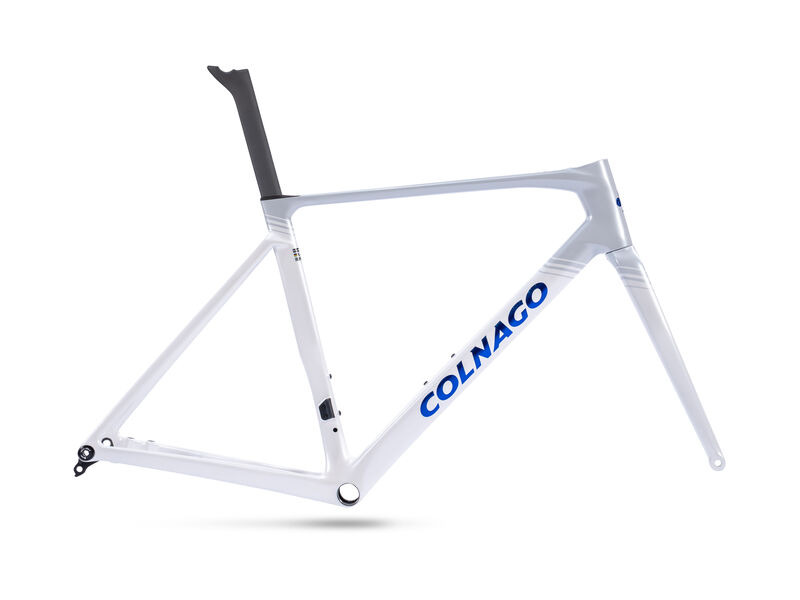 Colnago V5RS Disc 2025 Carbon Road Frameset White Blue click to zoom image